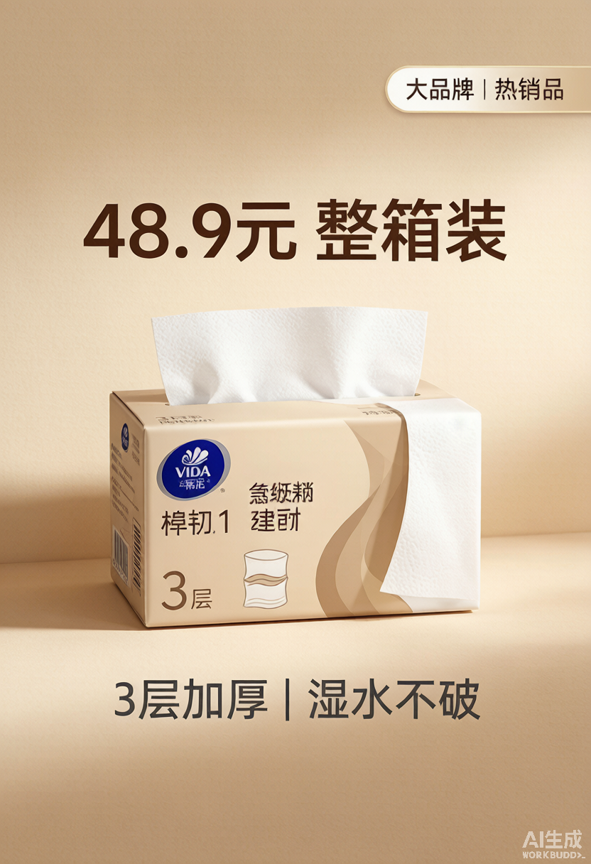 维达棉韧压花抽纸3层S码