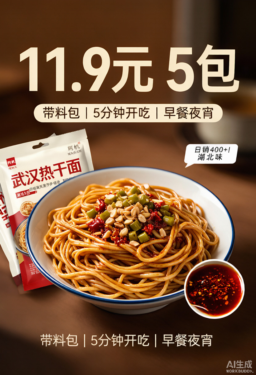 阿帆武汉热干面152g*5包