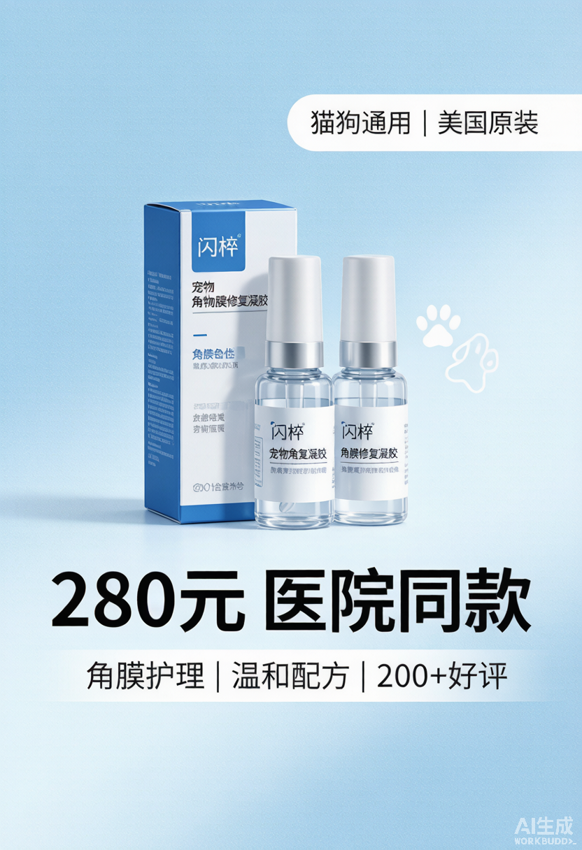 闪粹宠物角膜修复凝胶眼药水