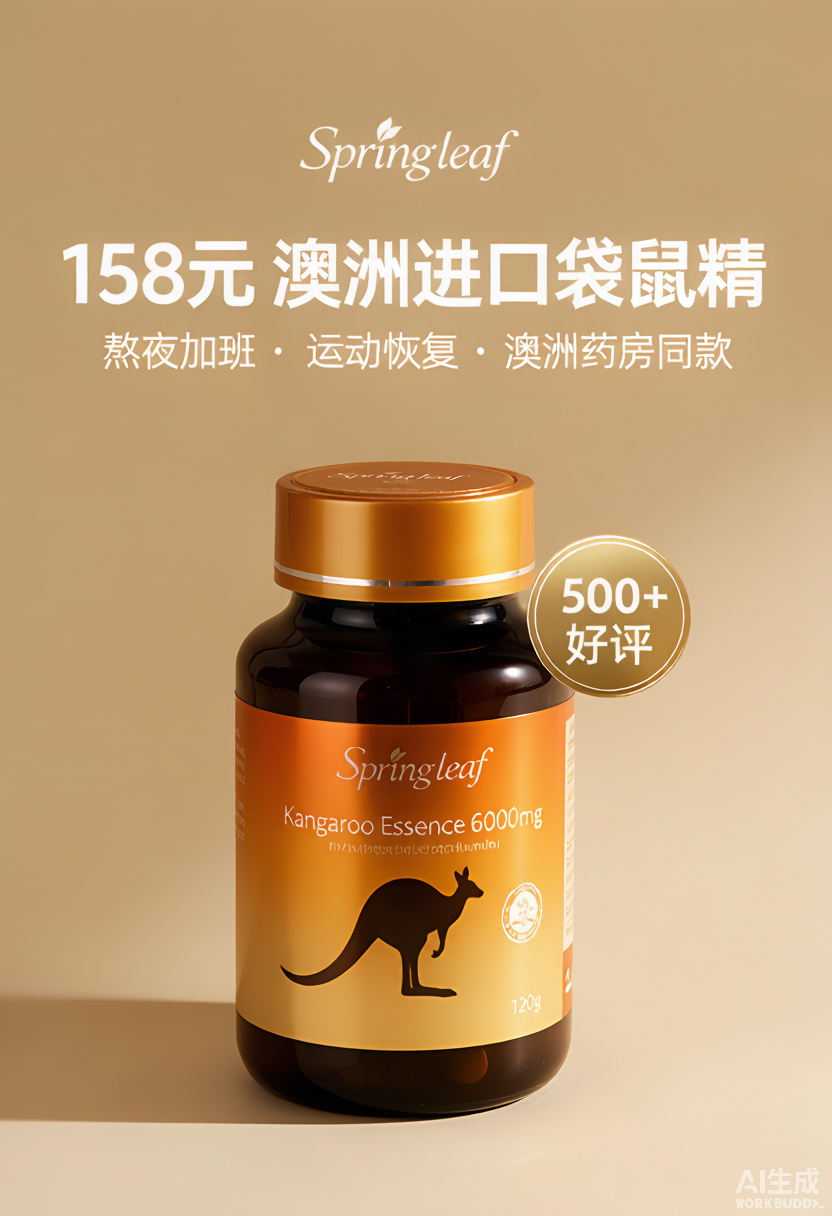 绿芙澳洲进口袋鼠精胶囊