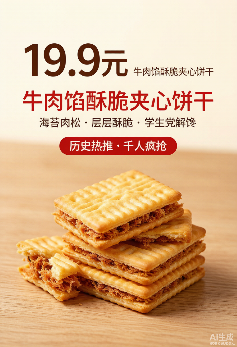 泓一牛肉馅酥脆夹心饼干