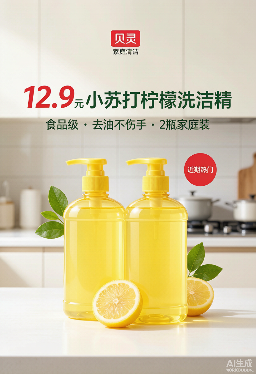 山姆先森小苏打柠檬洗洁精