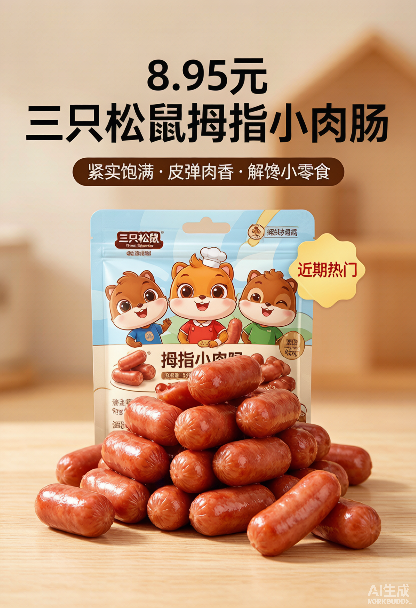 三只松鼠拇指小肉肠